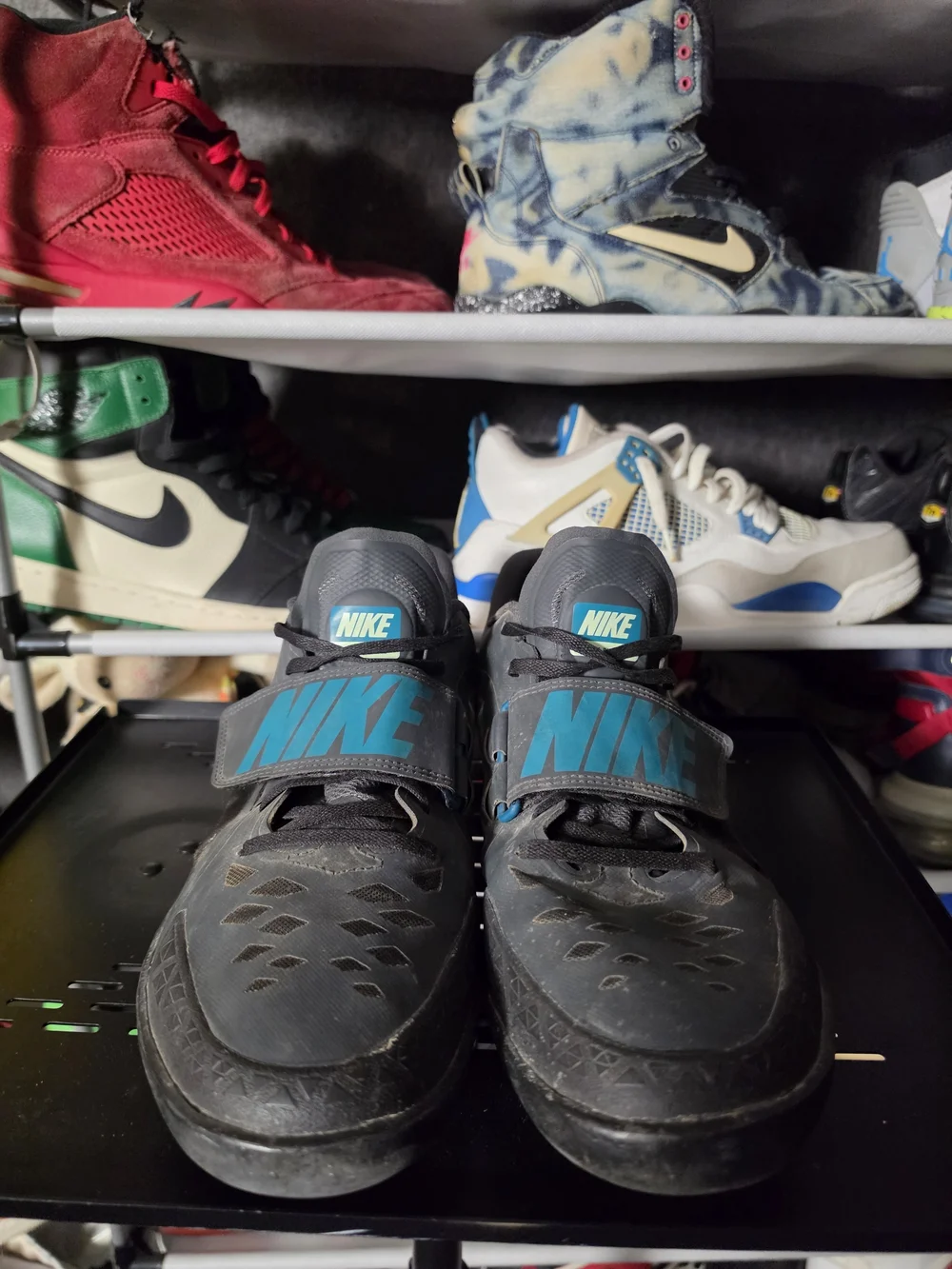 🔥 Nike Rival Track Field Men’s Size 14 Black Teal Training Shoes